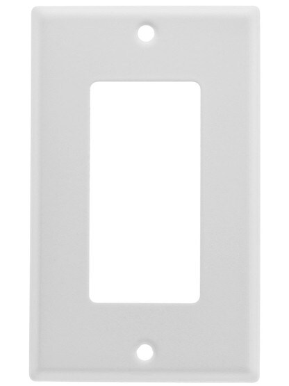 Classic GFI Cover Plate In White Enamel.